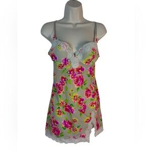 Victorias Secret Floral Slip Chemise Dress 36B